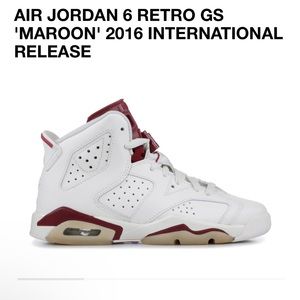 AIR JORDAN 6 MAROON RETRO GS
